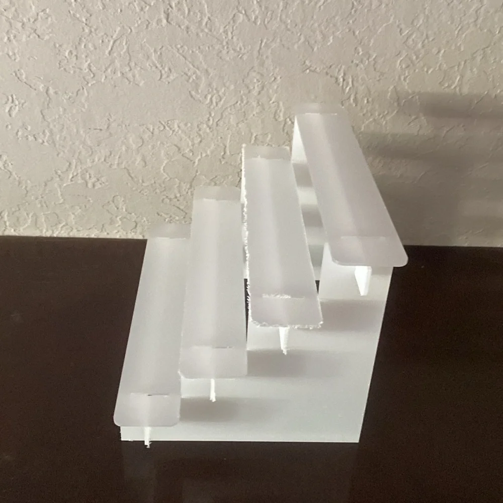 4-Tier  Acrylics Display Riser Shelf, Figure Display Stand Organizer